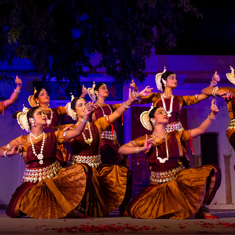 Close-up of Bharatanatyam hand gestures (mudras) 